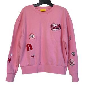 Kakao Friends Pink Embroidered Boom Oversized Sweatshirt One Size Sz XL